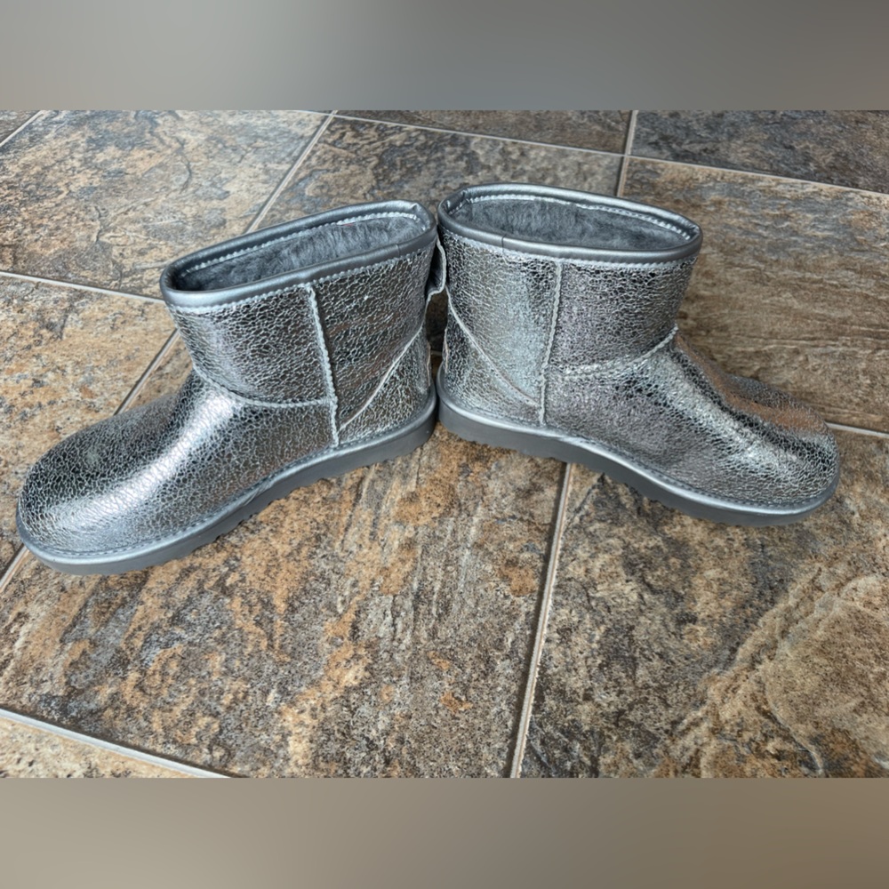 Ugg Classic Mini Metallic Sparkle Boot- Silver, W… - image 3